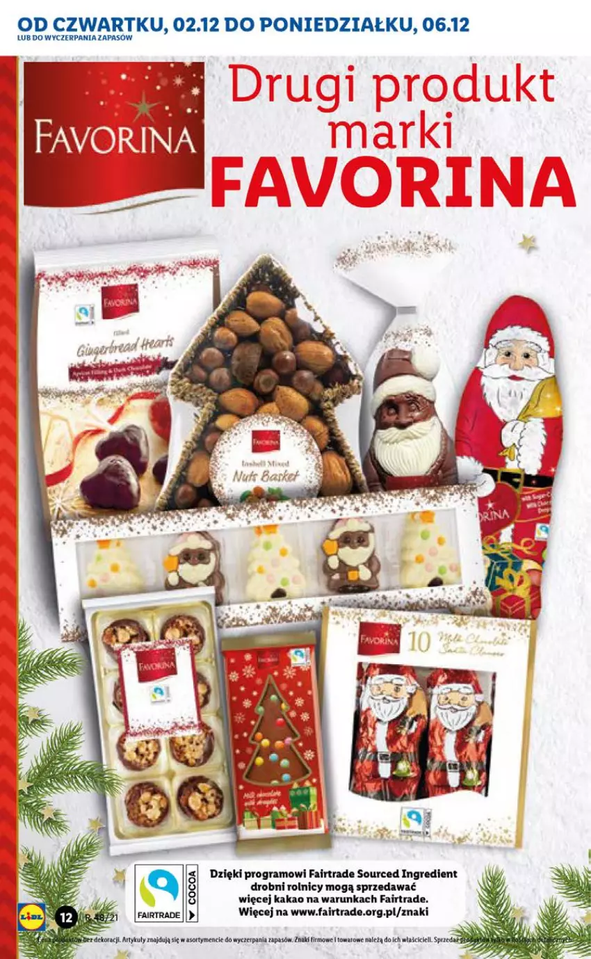 Gazetka promocyjna Lidl - GAZETKA OD 02.12 DO 05.12 - ważna 02.12 do 05.12.2021 - strona 12 - produkty: Fa, Gra, Kakao