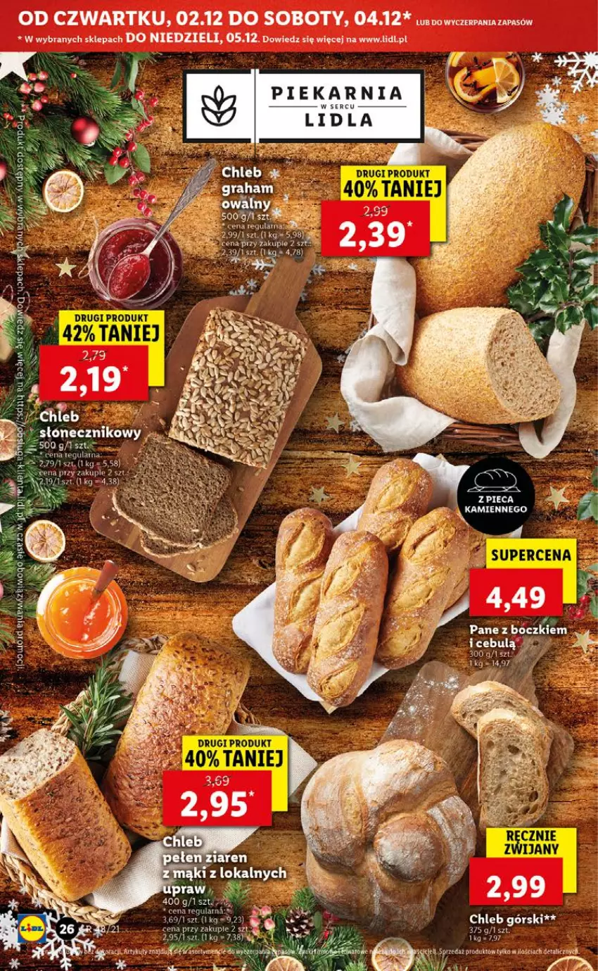 Gazetka promocyjna Lidl - GAZETKA OD 02.12 DO 05.12 - ważna 02.12 do 05.12.2021 - strona 26 - produkty: Chleb, Piec, Ser, Sos