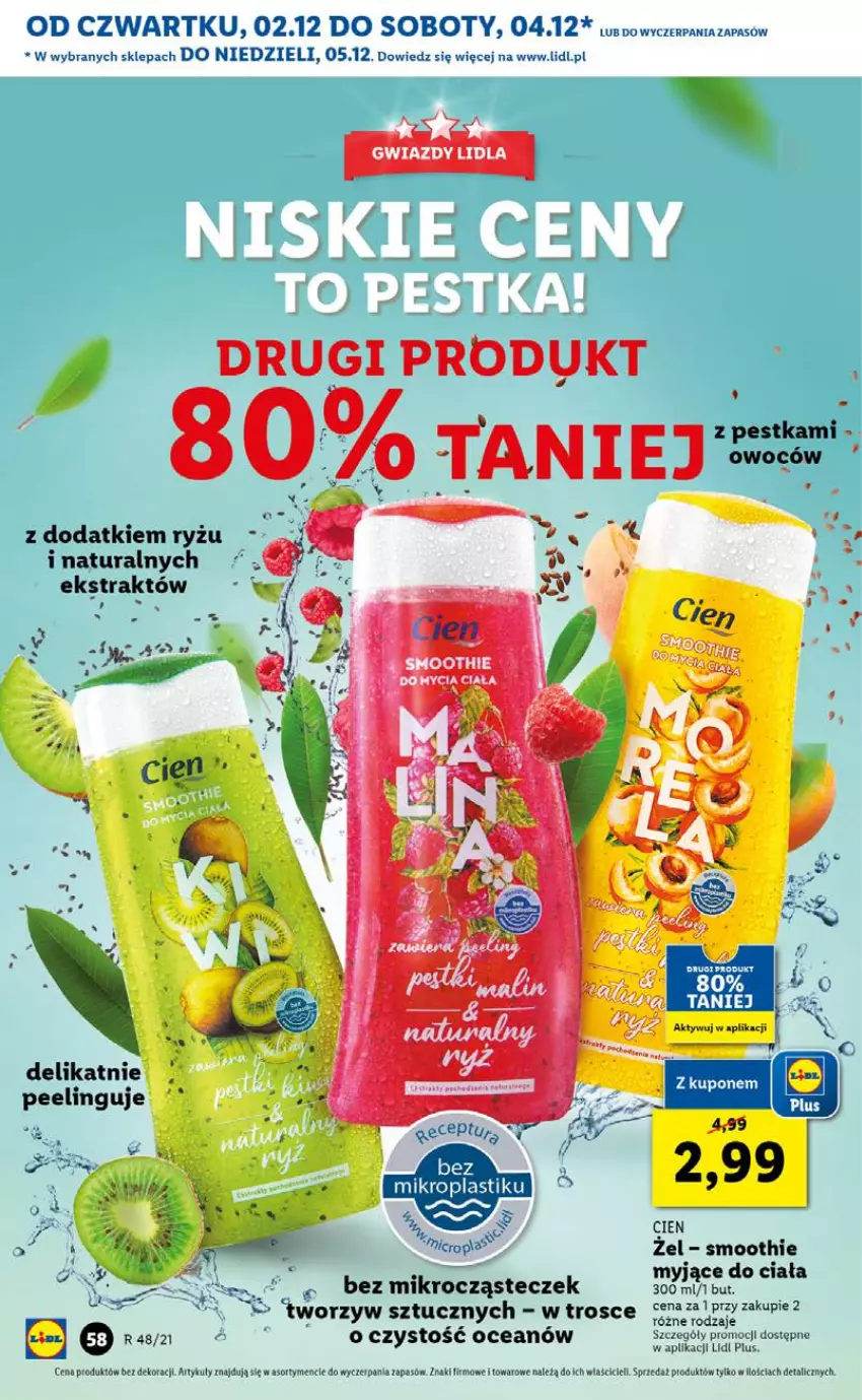 Gazetka promocyjna Lidl - GAZETKA OD 02.12 DO 05.12 - ważna 02.12 do 05.12.2021 - strona 58 - produkty: Gry, Peeling, Ryż, Smoothie