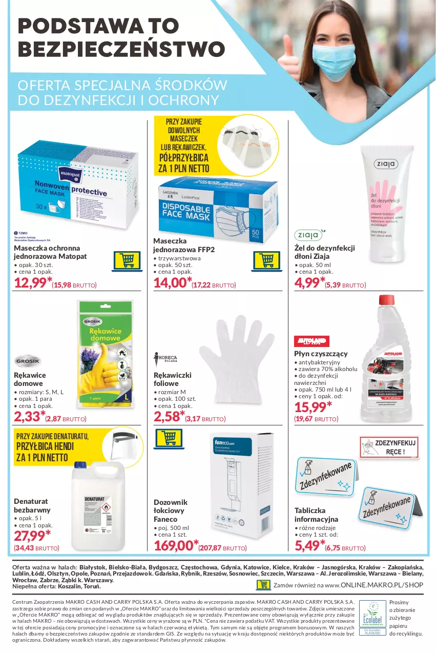 Gazetka promocyjna Makro - [Oferta promocyjna] Twoje Biuro - ważna 06.04 do 19.04.2021 - strona 16 - produkty: BIC, Dozownik, Dozownik łokciowy, Fa, Gra, Kosz, Papier, Piec, Rękawice, Rum, Sos, Szal, Top, Ziaja