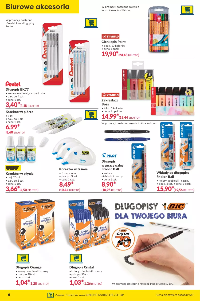 Gazetka promocyjna Makro - [Oferta promocyjna] Twoje Biuro - ważna 06.04 do 19.04.2021 - strona 6 - produkty: BIC, Długopis