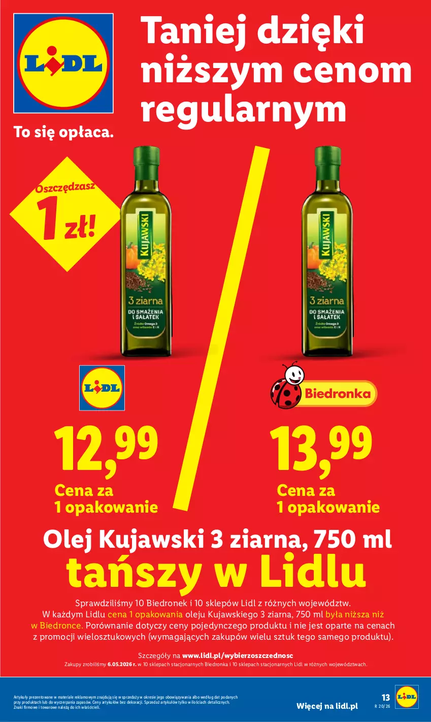 Gazetka promocyjna Lidl - Gazetka ważna od 11.05 do 13.05 - ważna 11.05 do 13.05.2026 - strona 13 - produkty: Kujawski, Olej, Por