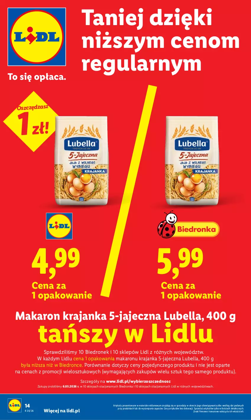 Gazetka promocyjna Lidl - Gazetka ważna od 11.05 do 13.05 - ważna 11.05 do 13.05.2026 - strona 14 - produkty: Bell, Bella, Lubella, Makaron, Por