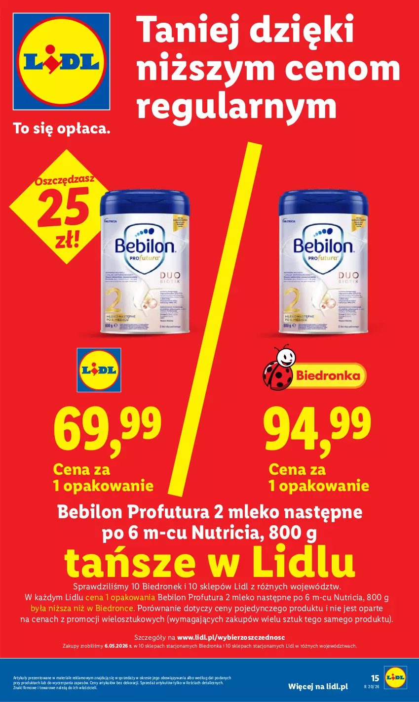 Gazetka promocyjna Lidl - Gazetka ważna od 11.05 do 13.05 - ważna 11.05 do 13.05.2026 - strona 15 - produkty: BEBILON, Mleko, O nas, Por