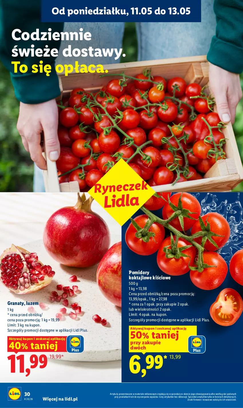 Gazetka promocyjna Lidl - Gazetka ważna od 11.05 do 13.05 - ważna 11.05 do 13.05.2026 - strona 30 - produkty: Gra, Granat, Pomidory
