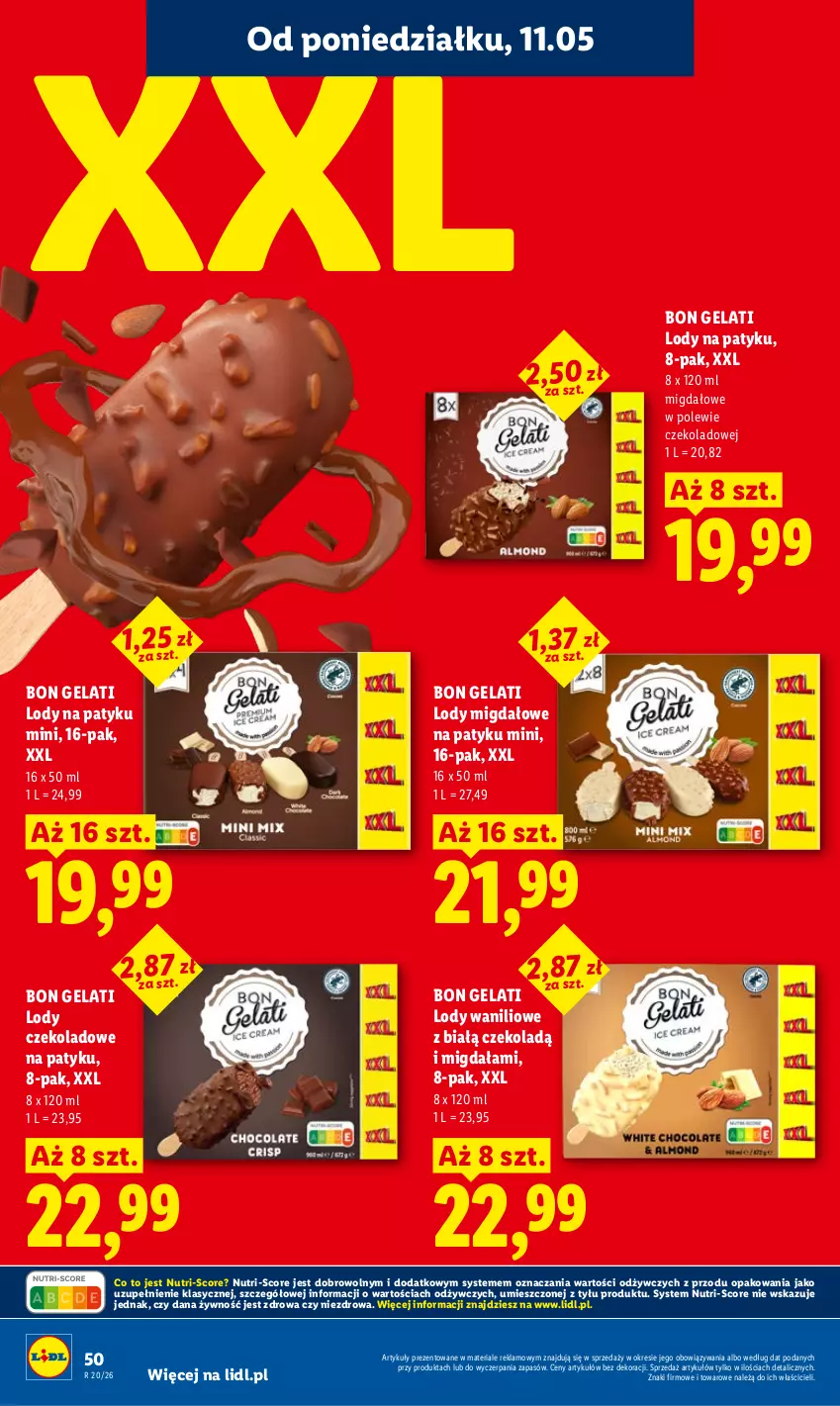 Gazetka promocyjna Lidl - Gazetka ważna od 11.05 do 13.05 - ważna 11.05 do 13.05.2026 - strona 50 - produkty: Lody