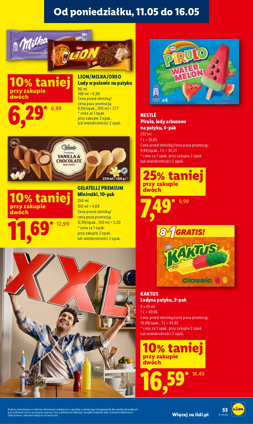 Gazetka promocyjna Lidl - Gazetka ważna od 11.05 do 13.05 - ważna 11.05 do 13.05.2026 - strona 53 - produkty: Arbuz, Kaktus, Lion, Lody, Milka, Nestlé, Oreo
