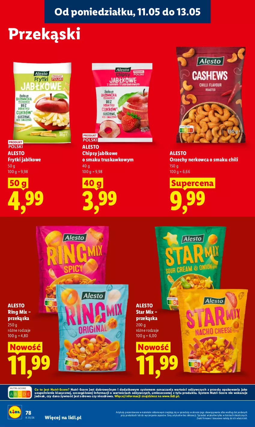 Gazetka promocyjna Lidl - Gazetka ważna od 11.05 do 13.05 - ważna 11.05 do 13.05.2026 - strona 80 - produkty: Chipsy, Frytki