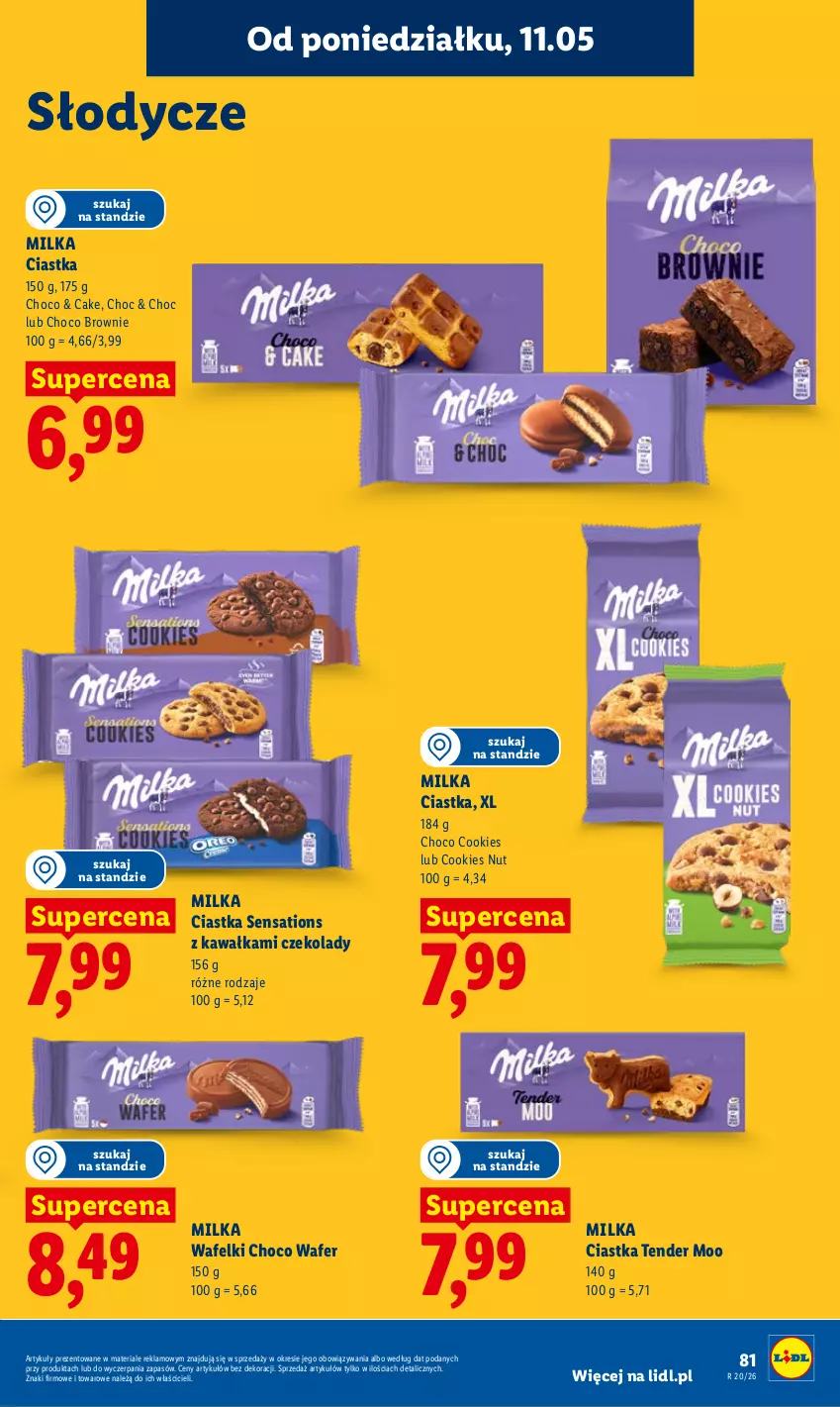 Gazetka promocyjna Lidl - Gazetka ważna od 11.05 do 13.05 - ważna 11.05 do 13.05.2026 - strona 83 - produkty: Brownie, Ciastka, Kawa, Milka, Sati