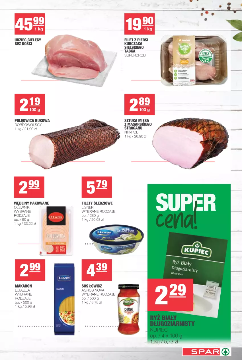 Gazetka promocyjna Spar - Eurospar - ważna 10.03 do 16.03.2021 - strona 3 - produkty: Bell, Bella, Filet z piersi kurczaka, Kurczak, Lisner, Lubella, Makaron, Olewnik, Polędwica, Sos