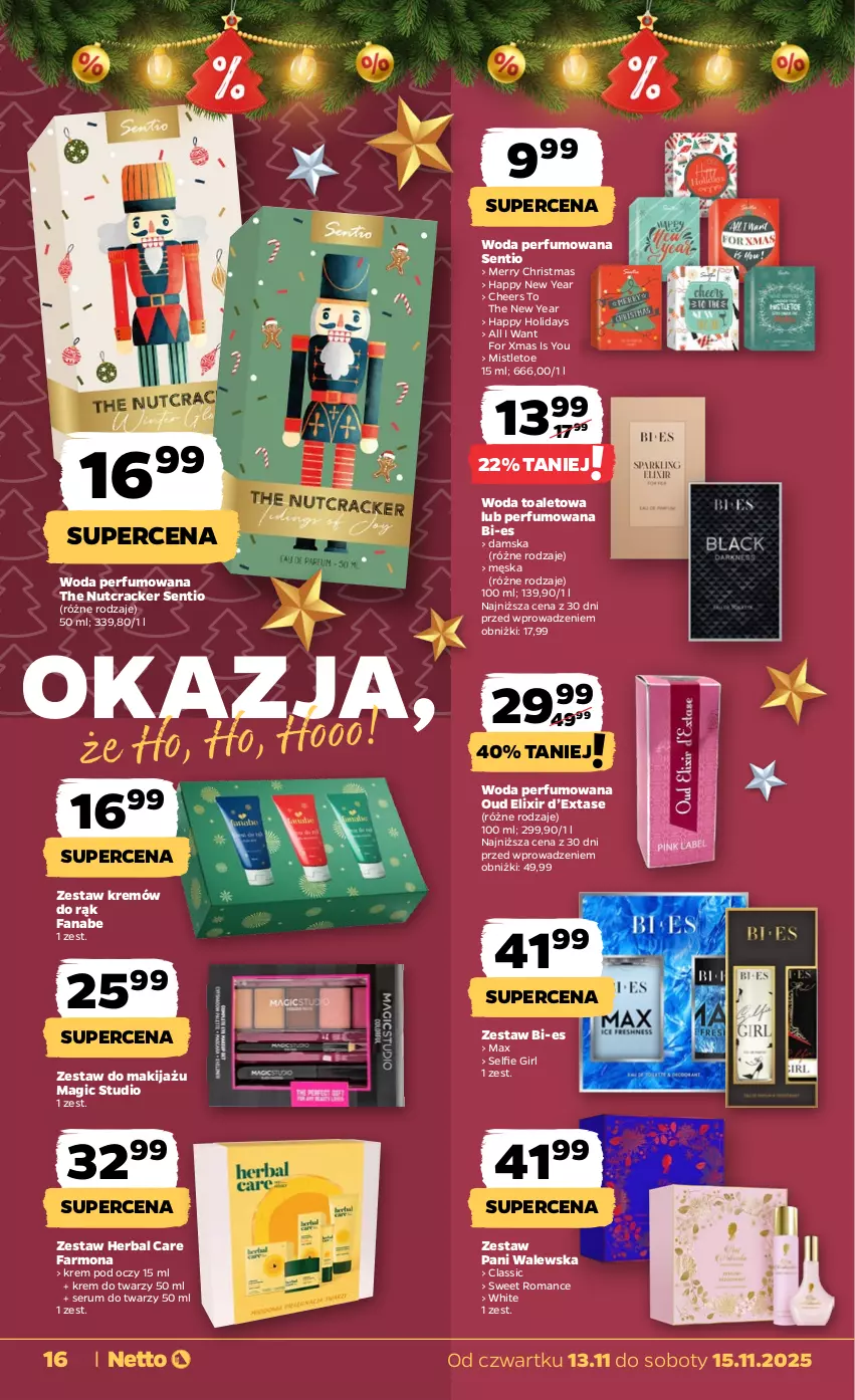 Gazetka promocyjna Netto - Od Czwartku - ważna 13.11 do 15.11.2025 - strona 16 - produkty: Fa, Krem do twarzy, Makijaż, Perfum, Rum, Ser, Serum, Serum do twarzy, Woda, Woda perfumowana, Woda toaletowa