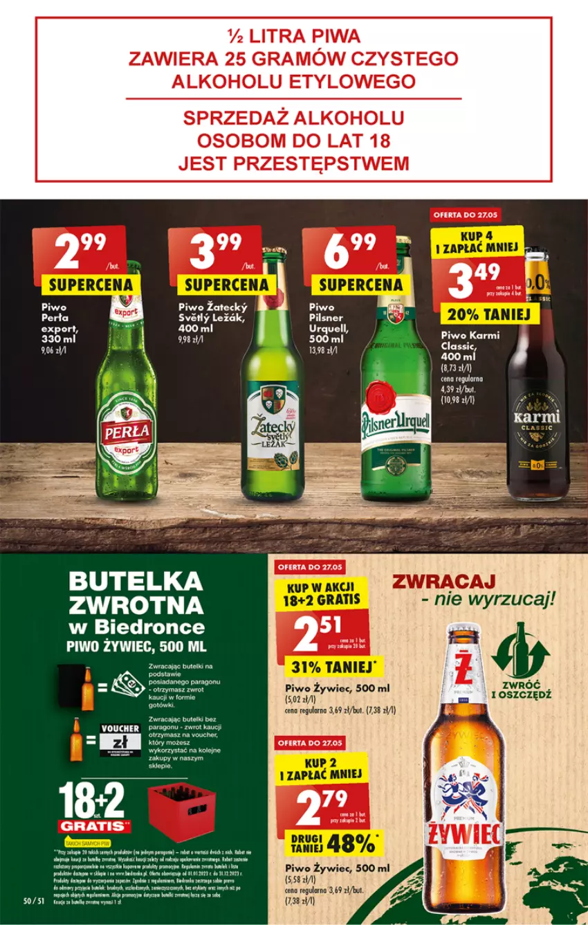 Gazetka promocyjna Biedronka - ważna 25.05 do 31.05.2023 - strona 50 - produkty: Gra, Karmi, Koc, Olej, Perła, Piwa, Piwo, Por, Rosie