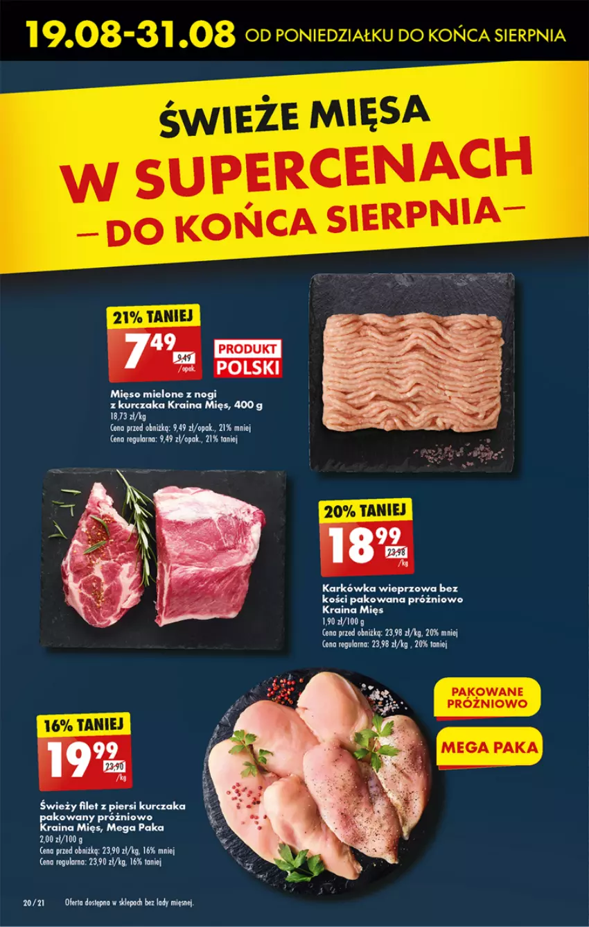 Gazetka promocyjna Biedronka - Od poniedzialku - ważna 19.08 do 24.08.2024 - strona 26 - produkty: Filet z piersi kurczaka, Karkówka wieprzowa, Kurczak