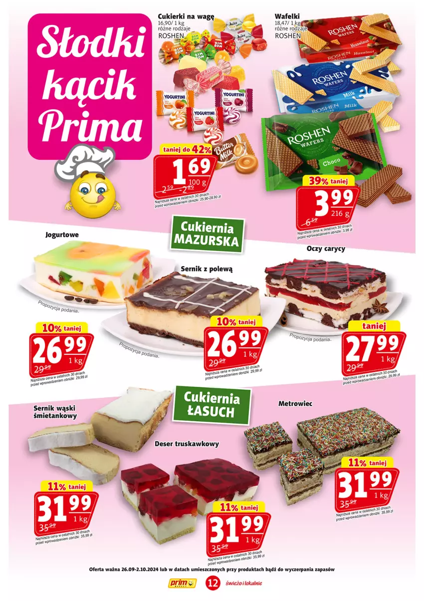 Gazetka promocyjna Prim Market - ważna 26.09 do 02.10.2024 - strona 12 - produkty: Cukier, Cukierki, Ser