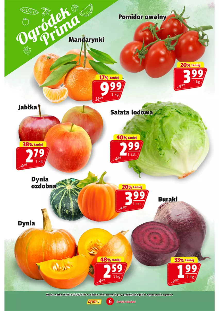 Gazetka promocyjna Prim Market - ważna 26.09 do 02.10.2024 - strona 6 - produkty: Sałat, Sałata lodowa