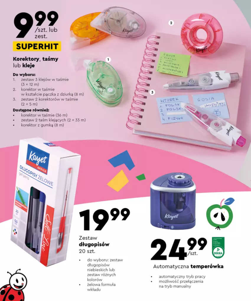 Gazetka promocyjna Biedronka - oferta od 1.08 - ważna 01.08 do 01.09.2022 - strona 12 - produkty: Długopis, Klej