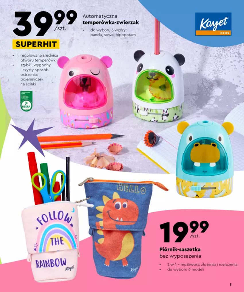 Gazetka promocyjna Biedronka - oferta od 1.08 - ważna 01.08 do 01.09.2022 - strona 5 - produkty: Panda, Piórnik