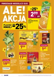 Gazetka promocyjna Aldi - ALE! CENA w ALDI - Gazetka - ważna od 27.03 do 27.03.2021 - strona 22 - produkty: Sok pomarańczowy, Toblerone, Prymat, Sok, Ser, Gra, Inka, Praliny, Tera, Tymbark, Deser, Kakao, Fa