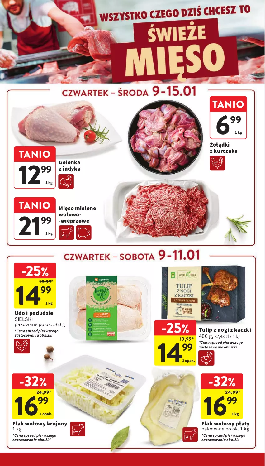 Gazetka promocyjna Intermarche - ważna 09.01 do 15.01.2025 - strona 14 - produkty: Golonka z indyka, Kurczak, Mięso, Mięso mielone