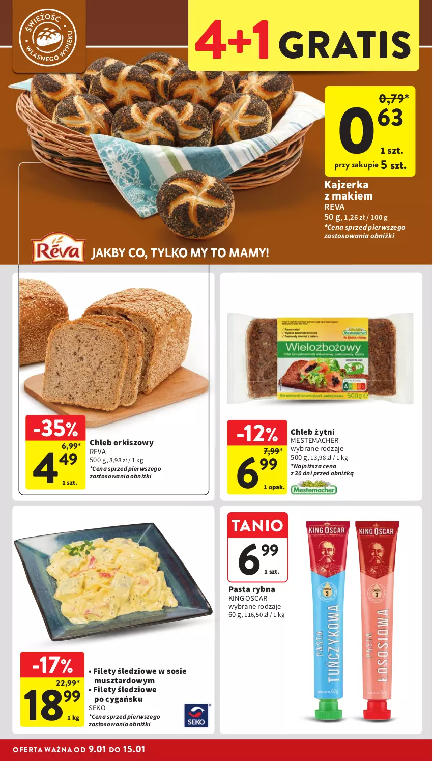 Gazetka promocyjna Intermarche - ważna 09.01 do 15.01.2025 - strona 18 - produkty: Chleb, Gra, Kajzerka, Mus, SEKO, Sos