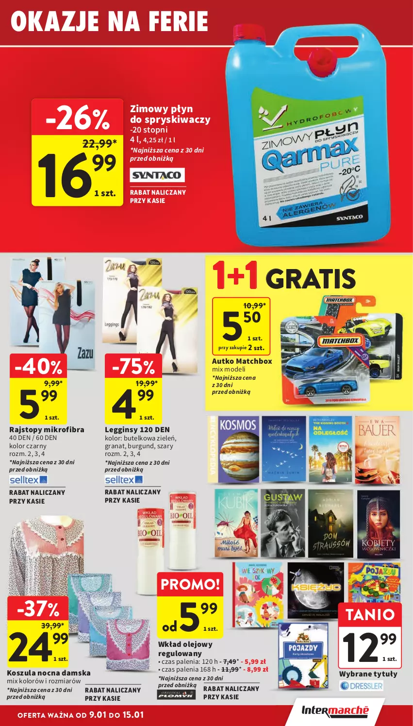 Gazetka promocyjna Intermarche - ważna 09.01 do 15.01.2025 - strona 41 - produkty: Gin, Gra, Granat, Kosz, Koszula, Koszula nocna, Legginsy, Olej, Płyn do spryskiwaczy, Rajstopy, Top, Wkład olejowy