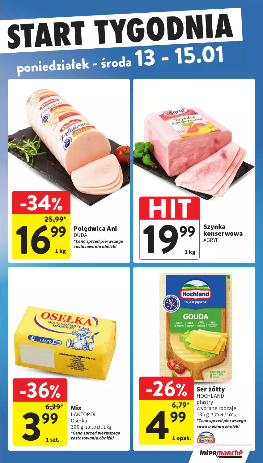 Gazetka promocyjna Intermarche - ważna 09.01 do 15.01.2025 - strona 43 - produkty: Duda, Gry, Hochland, Polędwica, Ser, Szynka, Szynka konserwowa, Top