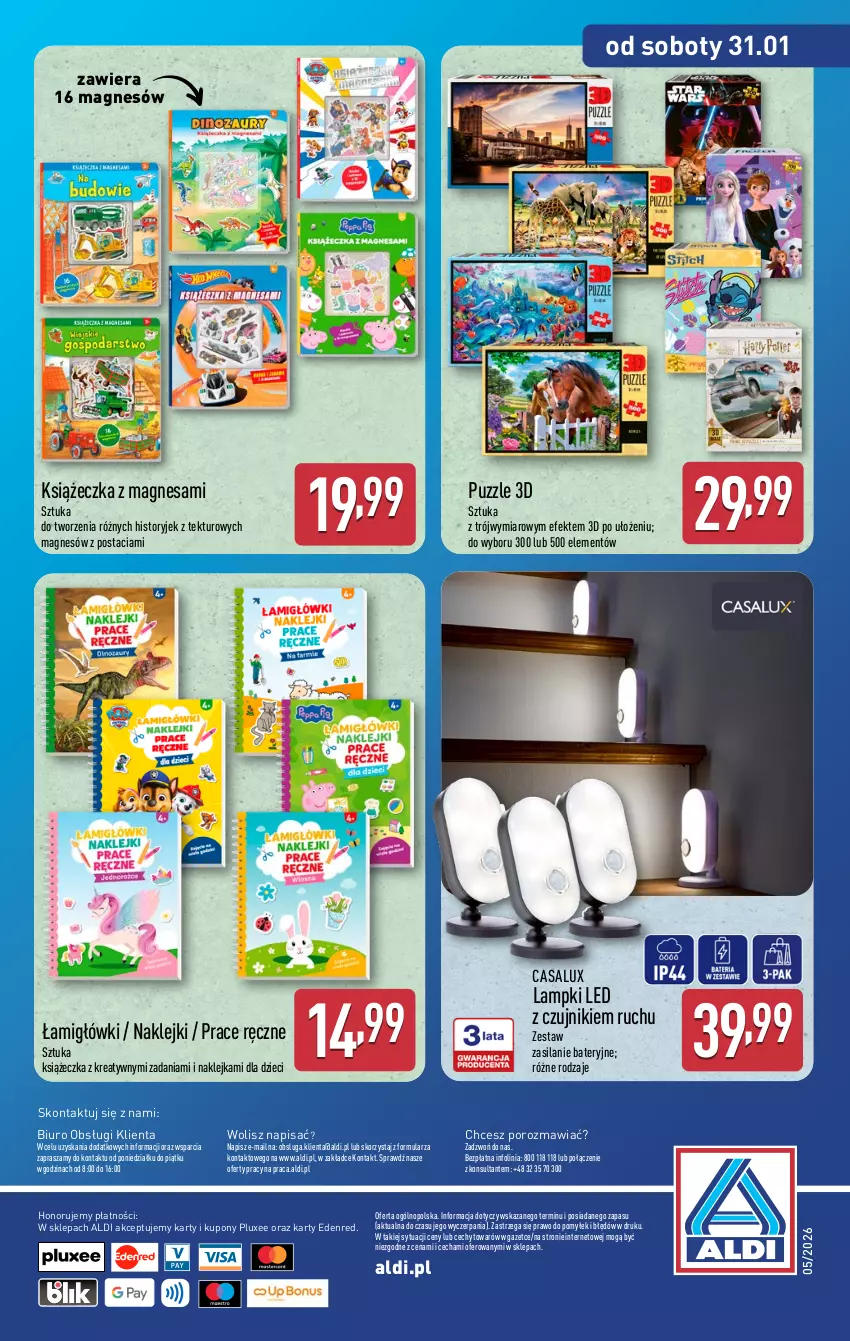Gazetka promocyjna Aldi - Artykuły przemysłowe i tekstylia - ważna 28.01 do 31.01.2026 - strona 14 - produkty: Biuro, Dzieci, Klej, O nas, Por, Puzzle, Silan
