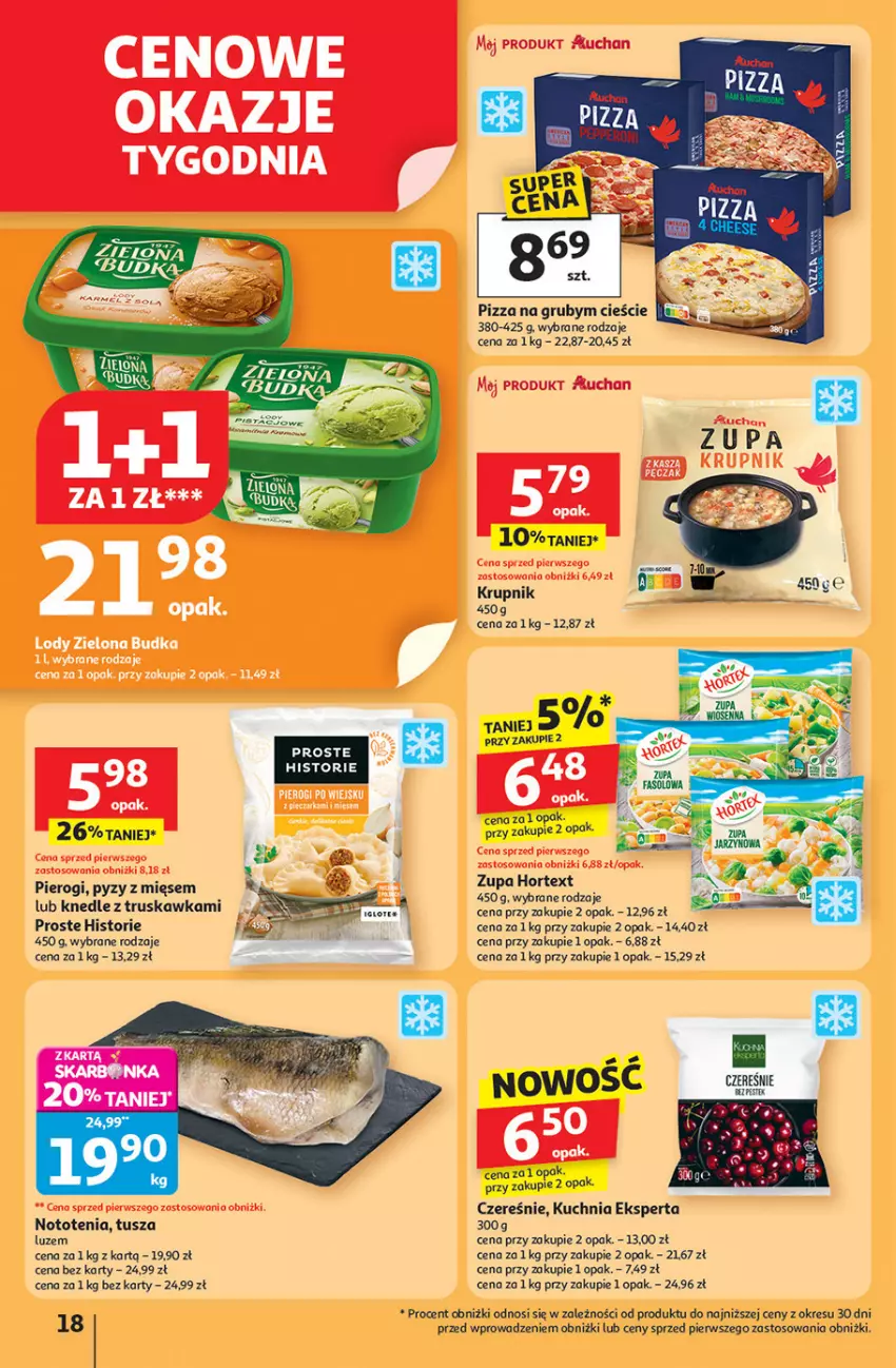 Gazetka promocyjna Auchan - Pewność niskich cen Hipermarket - ważna 11.09 do 17.09.2025 - strona 18 - produkty: Hortex, Knedle, Krupnik, Kuchnia, Nototenia, Pierogi, Tusz, Zupa