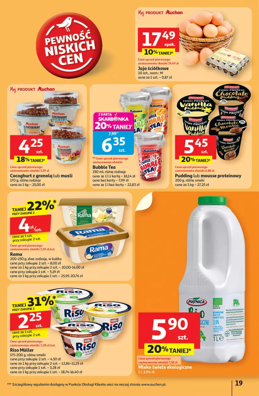 Gazetka promocyjna Auchan - Pewność niskich cen Hipermarket - ważna 11.09 do 17.09.2025 - strona 19 - produkty: Gra, Jaja, Mus, Pudding, Rama