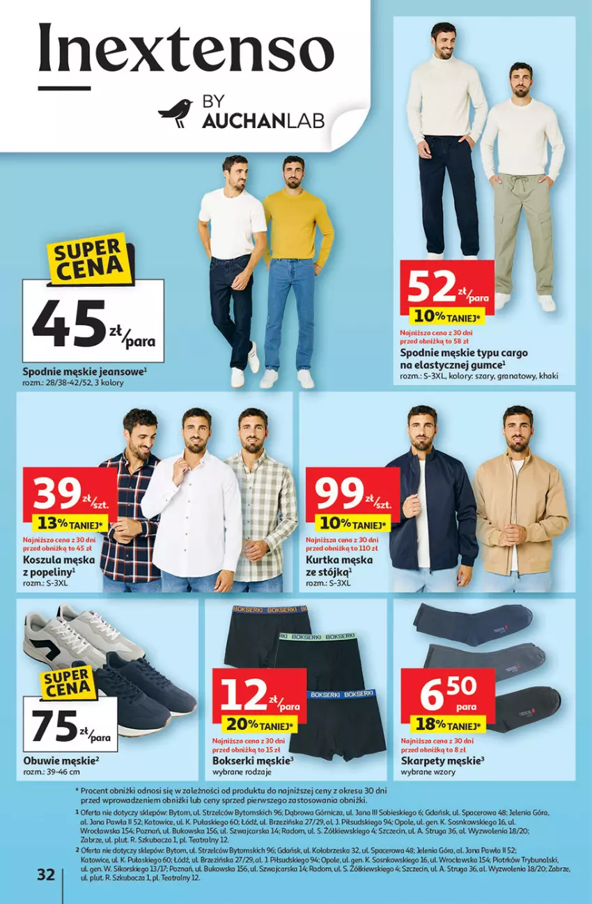 Gazetka promocyjna Auchan - Pewność niskich cen Hipermarket - ważna 11.09 do 17.09.2025 - strona 32 - produkty: Acer, Bokserki, Cars, Gra, Granat, Karp, Kosz, Koszula, Kurtka, Obuwie, Ser, Sos, Spodnie