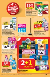 Gazetka promocyjna Auchan - Pewność niskich cen Hipermarket - Gazetka - ważna od 17.09 do 17.09.2025 - strona 31 - produkty: Tablet, Worki na śmieci, Proszek do prania, Perfum, Kije, Odplamiacz, Płyn do płukania, Chusteczki, Worki na śmiec, Vanish, Ariel, Miotła, Fa