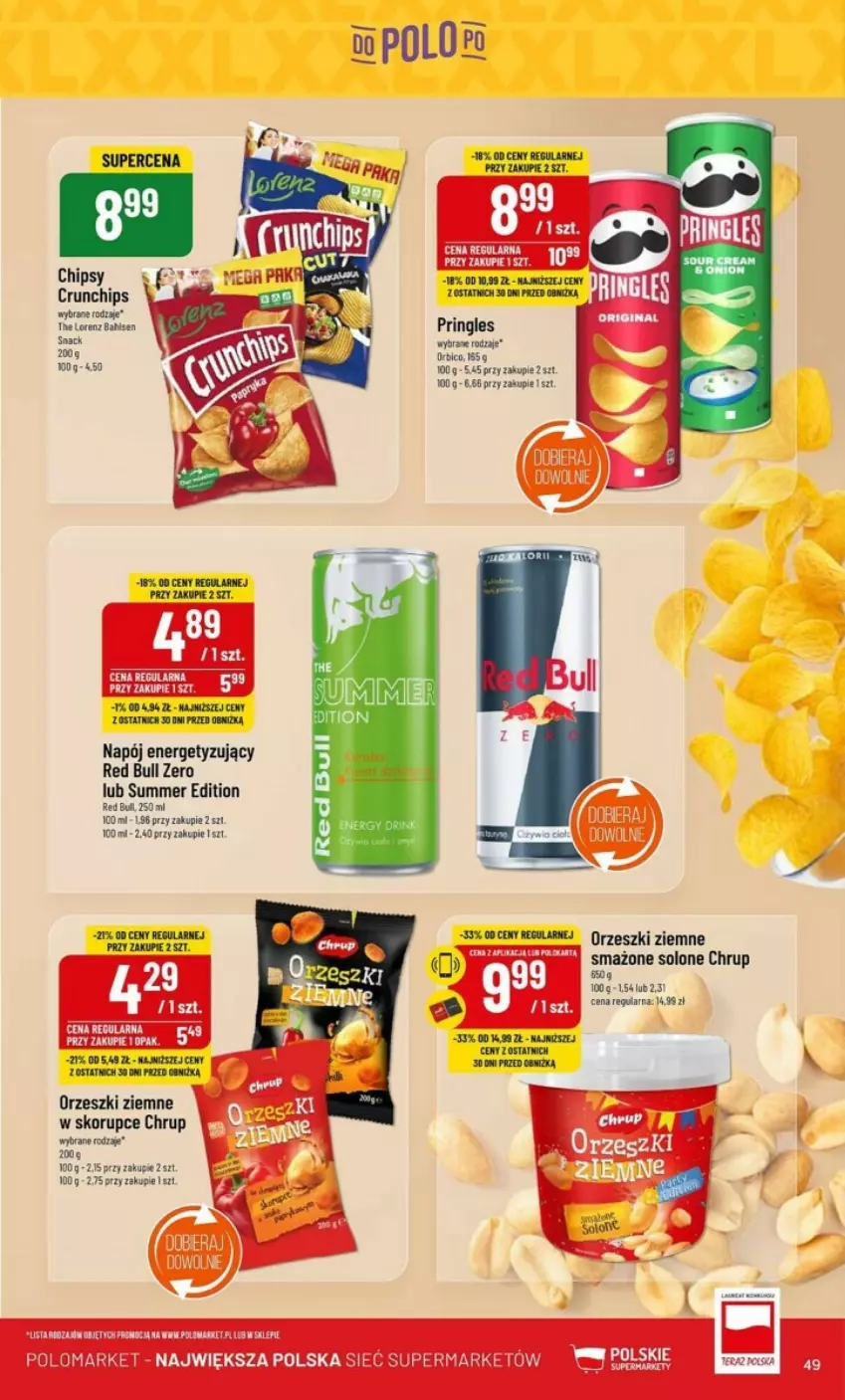 Gazetka promocyjna PoloMarket - ważna 03.07 do 09.07.2024 - strona 44 - produkty: Chipsy, Crunchips, Napój, Noż, Orzeszki, Orzeszki ziemne, Red Bull