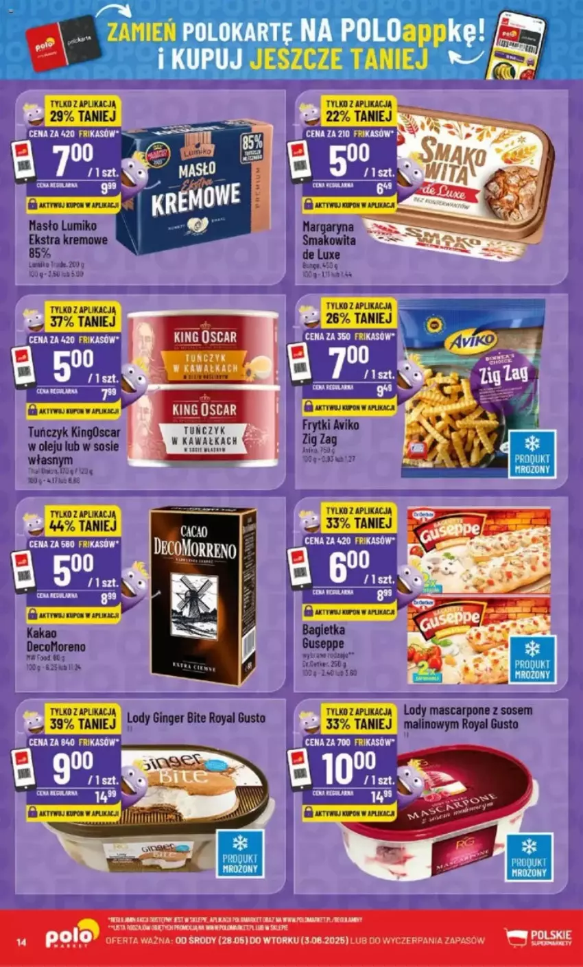 Gazetka promocyjna PoloMarket - ważna 28.05 do 03.06.2025 - strona 10 - produkty: Fa, Kawa, Lody, Margaryna, Mascarpone, Masło, Mus, Sos, Tuńczyk