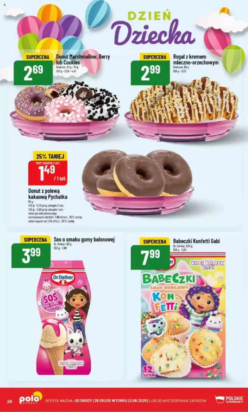 Gazetka promocyjna PoloMarket - ważna 28.05 do 03.06.2025 - strona 100 - produkty: Babeczki, Donut, Kakao, Rogal, Ser