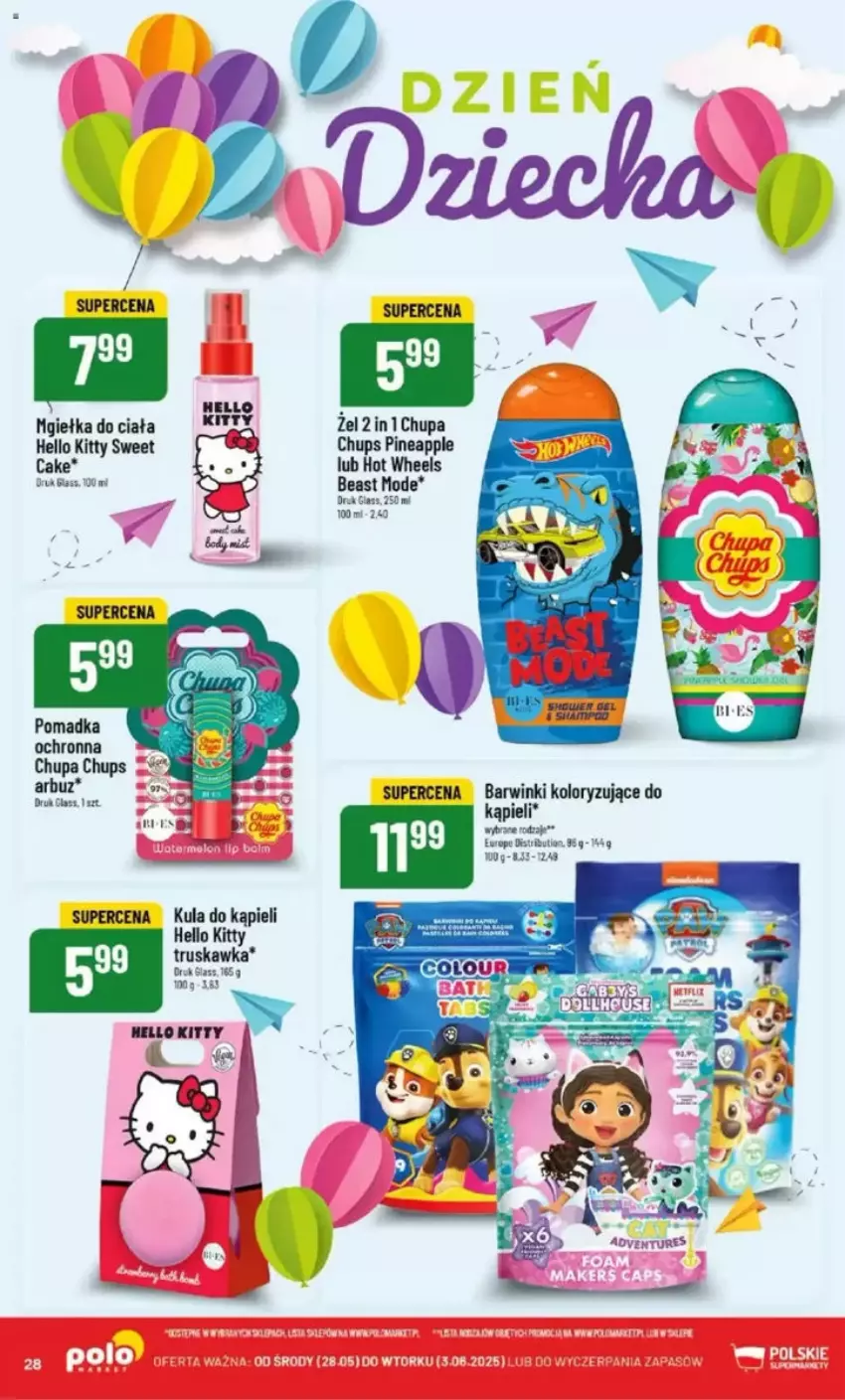 Gazetka promocyjna PoloMarket - ważna 28.05 do 03.06.2025 - strona 102 - produkty: Arbuz, Chupa Chups, Hot Wheels, Kula do kąpieli