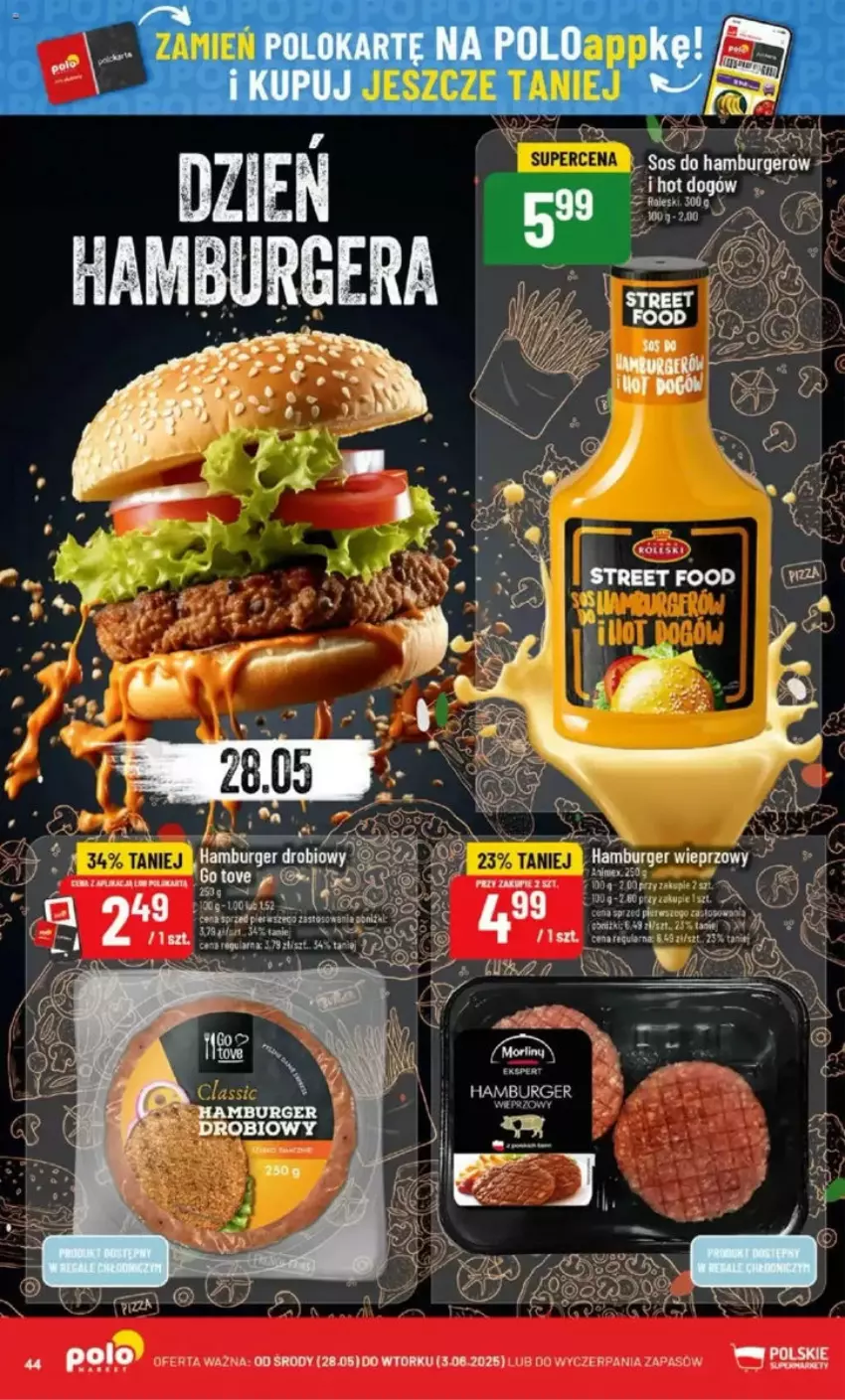 Gazetka promocyjna PoloMarket - ważna 28.05 do 03.06.2025 - strona 43 - produkty: Burger, Fa, Hamburger, Por