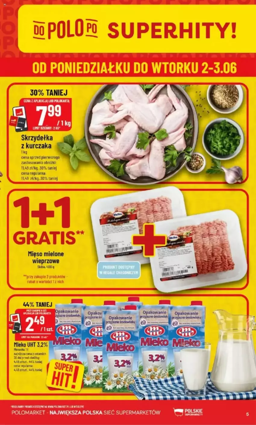 Gazetka promocyjna PoloMarket - ważna 28.05 do 03.06.2025 - strona 49 - produkty: Fa, Kurczak, LANA, Mięso, Mięso mielone, Mleko, Ser, Skrzydełka z kurczaka