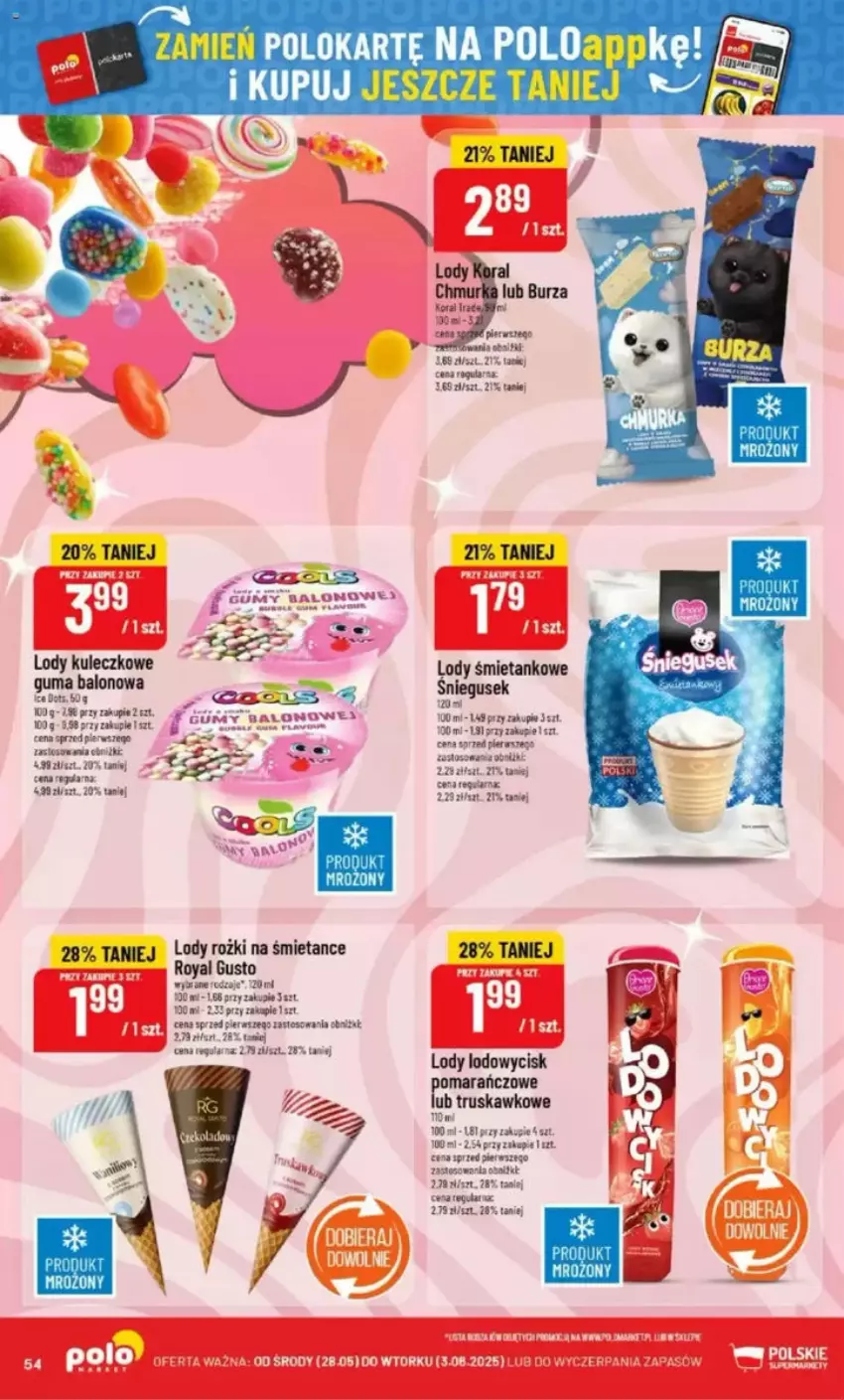 Gazetka promocyjna PoloMarket - ważna 28.05 do 03.06.2025 - strona 54 - produkty: Fa, Gin, Gry, Inka, Lody