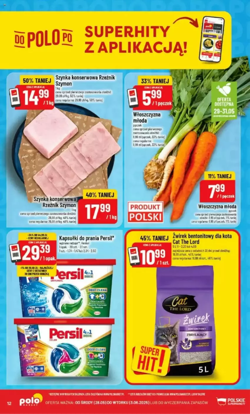 Gazetka promocyjna PoloMarket - ważna 28.05 do 03.06.2025 - strona 8 - produkty: Kapsułki do prania, Persil, Ser, Szynka, Tran
