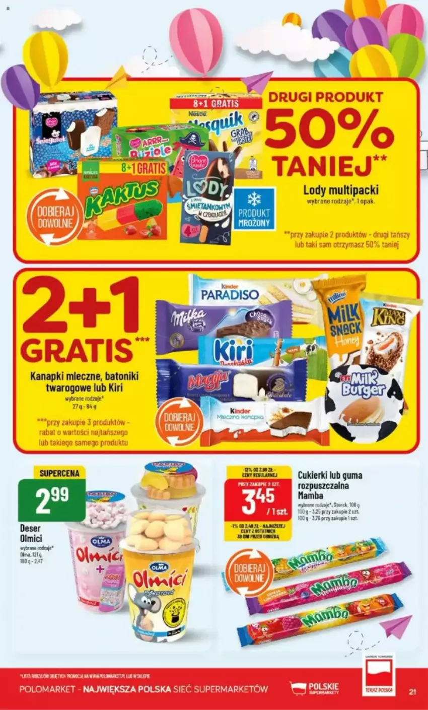 Gazetka promocyjna PoloMarket - ważna 28.05 do 03.06.2025 - strona 95 - produkty: Baton, Cukier, Cukierki, Guma rozpuszczalna, Lody, Mamba, Tonik