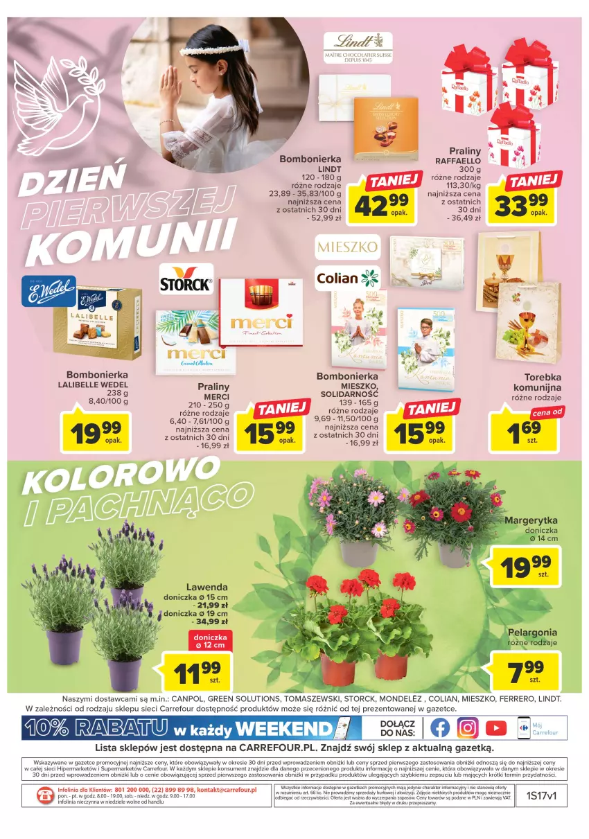 Gazetka promocyjna Carrefour - Gazetka Market - ważna 24.04 do 06.05.2023 - strona 18 - produkty: Bell, Canpol, Fa, Ferrero, Lindt, Merci, Praliny, Raffaello, Torebka