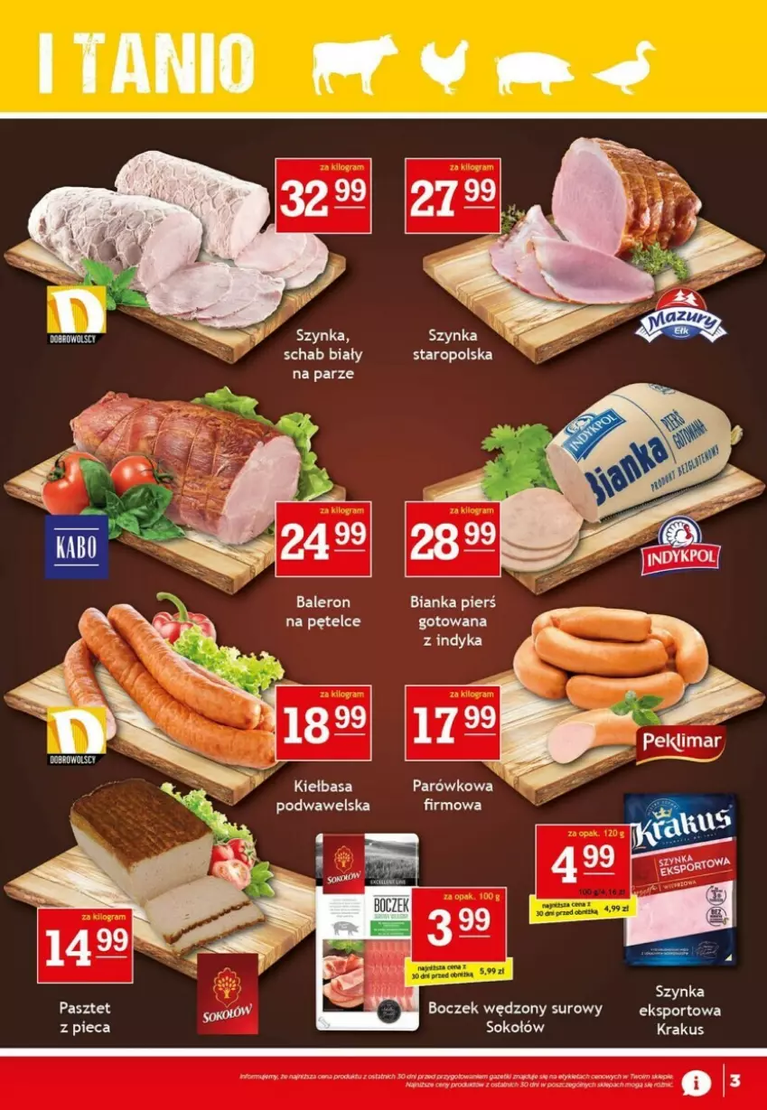 Gazetka promocyjna Gram market - ważna 13.12 do 19.12.2023 - strona 6 - produkty: Bianka, Kiełbasa, Krakus, Pasztet, Piec, Sok, Sokołów, Szynka, Wawel