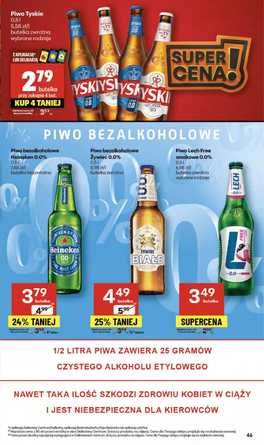 Gazetka promocyjna Delikatesy Centrum - Franczyza DC38 Czwartek - ważna 18.09 do 24.09.2025 - strona 46 - produkty: Gra, Heineken, Piec, Piwa, Piwo, Rum, Tyskie
