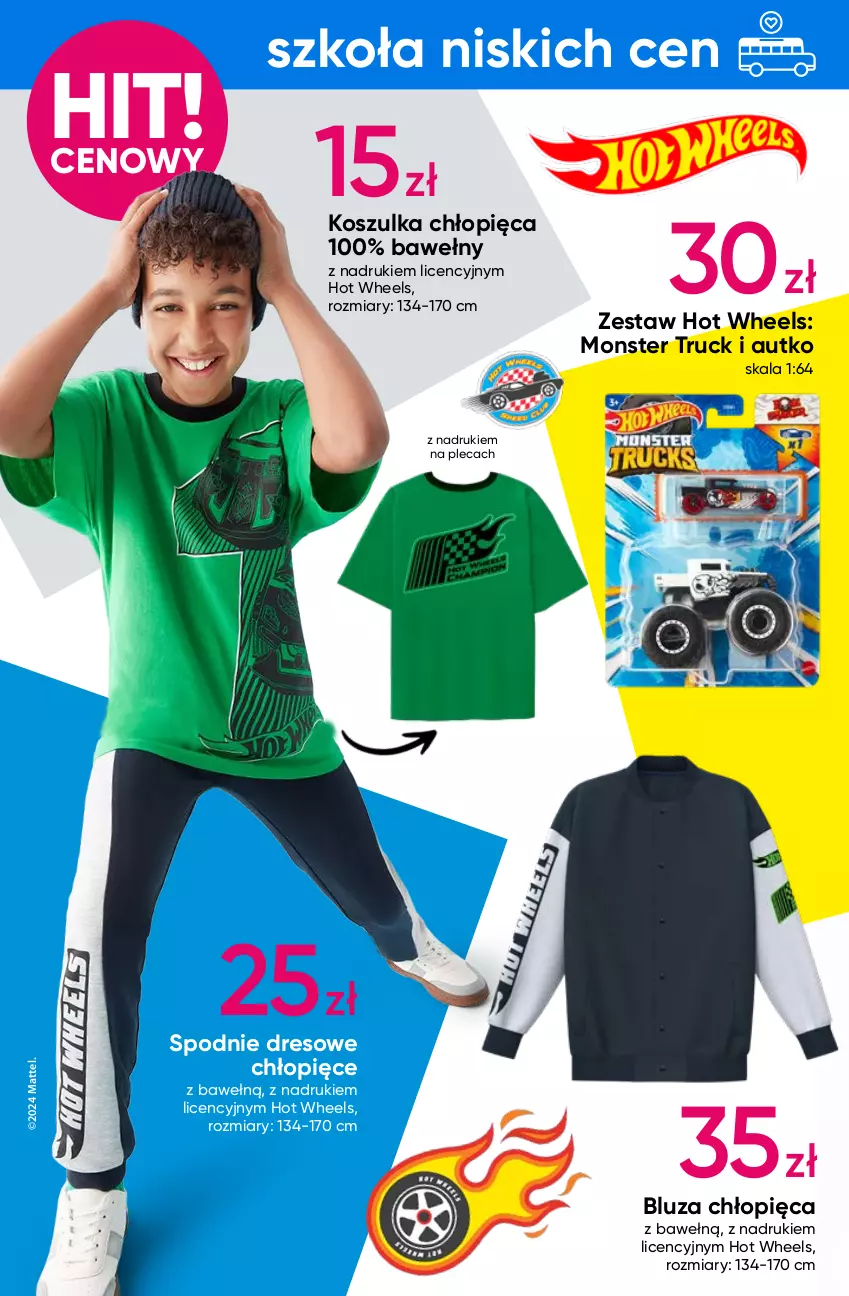 Gazetka promocyjna Pepco - Barbie – Hot Wheels - ważna 08.08 do 14.08.2024 - strona 8 - produkty: Bluza, Dres, Hot Wheels, Kosz, Koszulka, Mattel, Monster truck, Spodnie, Spodnie dresowe