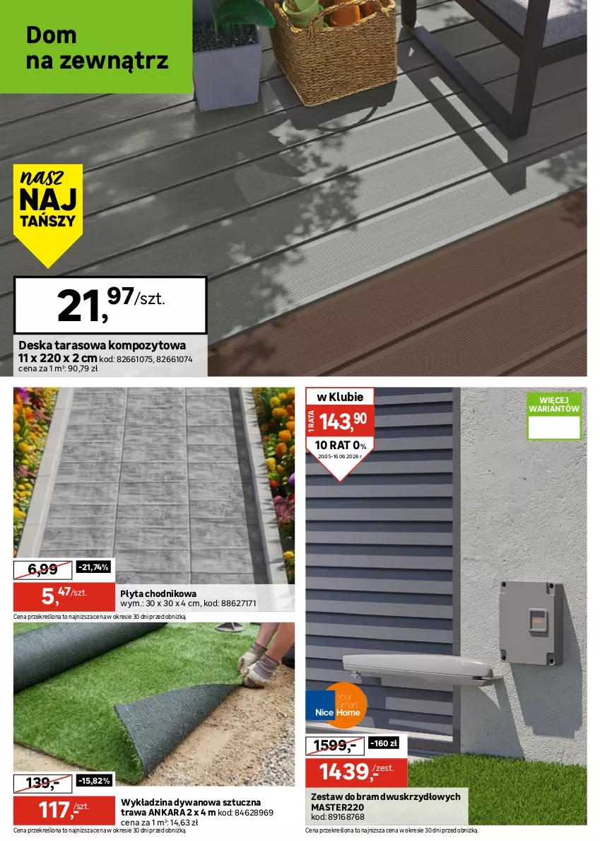 Gazetka promocyjna Leroy Merlin - Gazetka Leroy Merlin - ważna 20.05 do 16.06.2026 - strona 14 - produkty: Chodnik, Drzwi, Drzwi wejściowe, Dywan, Lack, Płyta