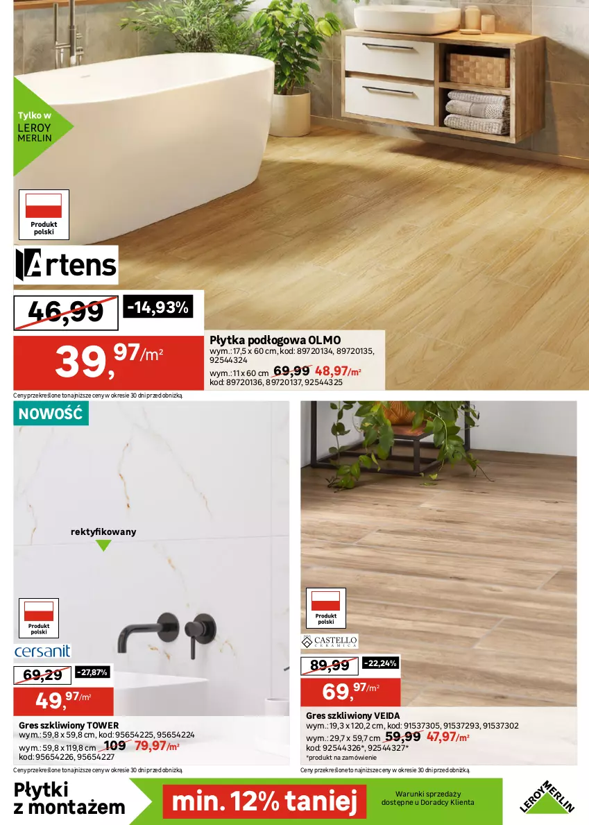 Gazetka promocyjna Leroy Merlin - Gazetka Leroy Merlin - ważna 20.05 do 16.06.2026 - strona 25 - produkty: Glazura, Gres, Gres szkliwiony, Lazur, Płytka