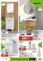 Gazetka promocyjna Leroy Merlin - Gazetka Leroy Merlin - Gazetka - ważna od 16.06 do 16.06.2026 - strona 27 - produkty: Bateria umywalkowa, Lustro LED, Ser, Por, Szafka pod umywalkę, Szczotka, Taca, Lack, Szafka, Mydelniczka, Bateria, Kubek, Umywalka, Dozownik, Gres, Lustro, Gres szkliwiony