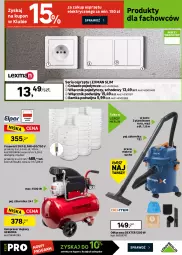 Gazetka promocyjna Leroy Merlin - Gazetka Leroy Merlin - Gazetka - ważna od 16.06 do 16.06.2026 - strona 35 - produkty: Odkurzacz, Włącznik pojedynczy, Ser, Przewód, Szlifierka kątowa, Gniazdo pojedyncze, Włącznik podwójny, Warka, Tarka, Ramka, Wkręt, Kompresor olejowy, Wkrętarka, Szlifierka, Olej, Kompresor, Akumulator, Einhell, Fa