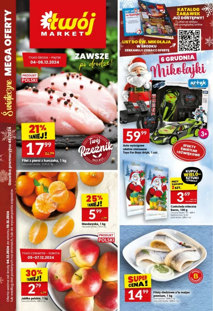 Gazetka promocyjna Twoj Market - ważna 04.12 do 10.12.2024 - strona 1 - produkty: Kurczak