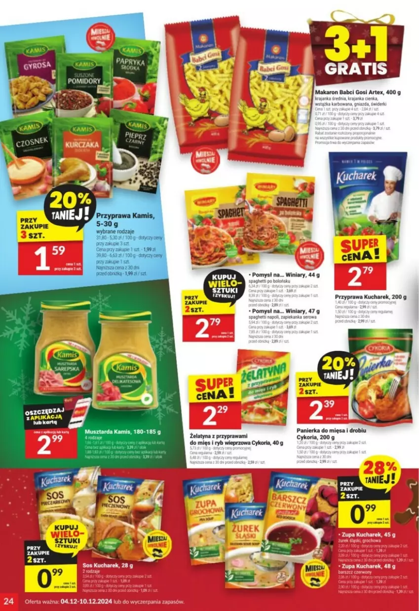 Gazetka promocyjna Twoj Market - ważna 04.12 do 10.12.2024 - strona 17 - produkty: Kamis, Kucharek, Makaron, Mus, Musztarda, Ser, Spaghetti, Winiary, Wstążka, Zapiekanka